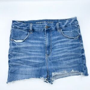 American Eagle outfitters Curvy super Hi-Rise cut-off denim shorts - Women’s 12